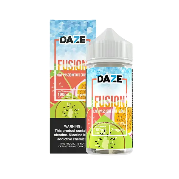 KIWI PASSIONFRUIT GUAVA ICED BY 7 DAZE FUSION 100ML KIWI PASSIONFRUIT GUAVA ICED BY 7 DAZE FUSION 100ML