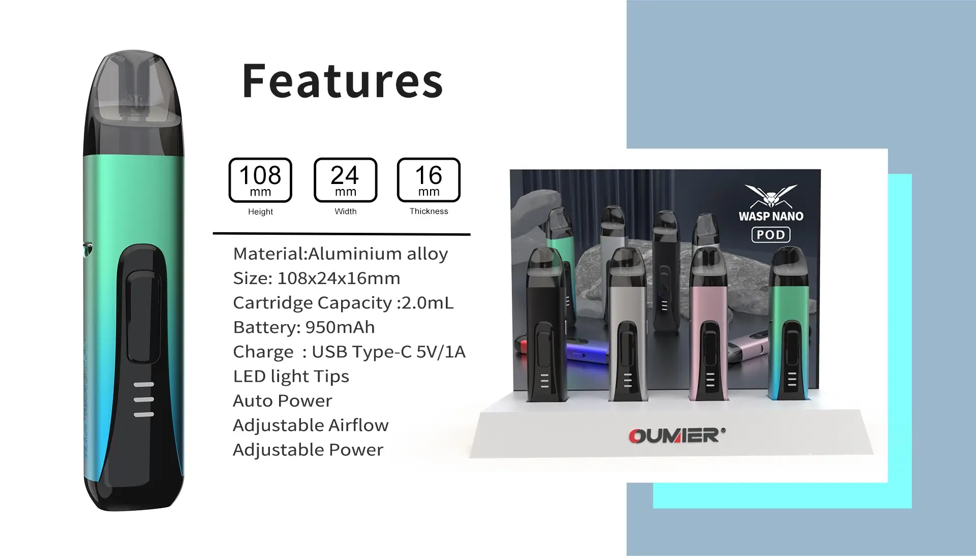 Wasp Nano Pod Kit By Oumier