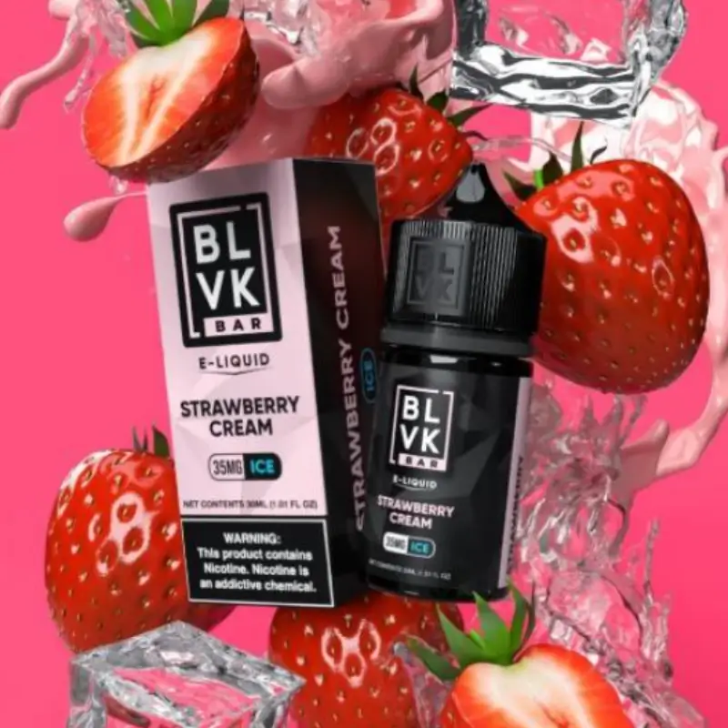 Strawberry Cream Ice By BLVK Bar Salt Nic Salt 30mL